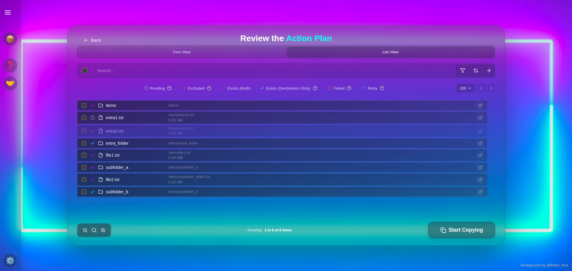 Traversal review list view